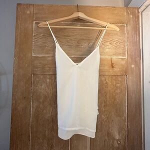 H&M White V-Neck Spaghetti Strap Blouse
